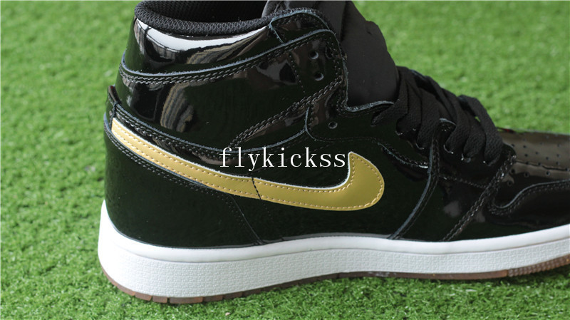 Authentic Air Jordan 1 OG Black Metallic Gold